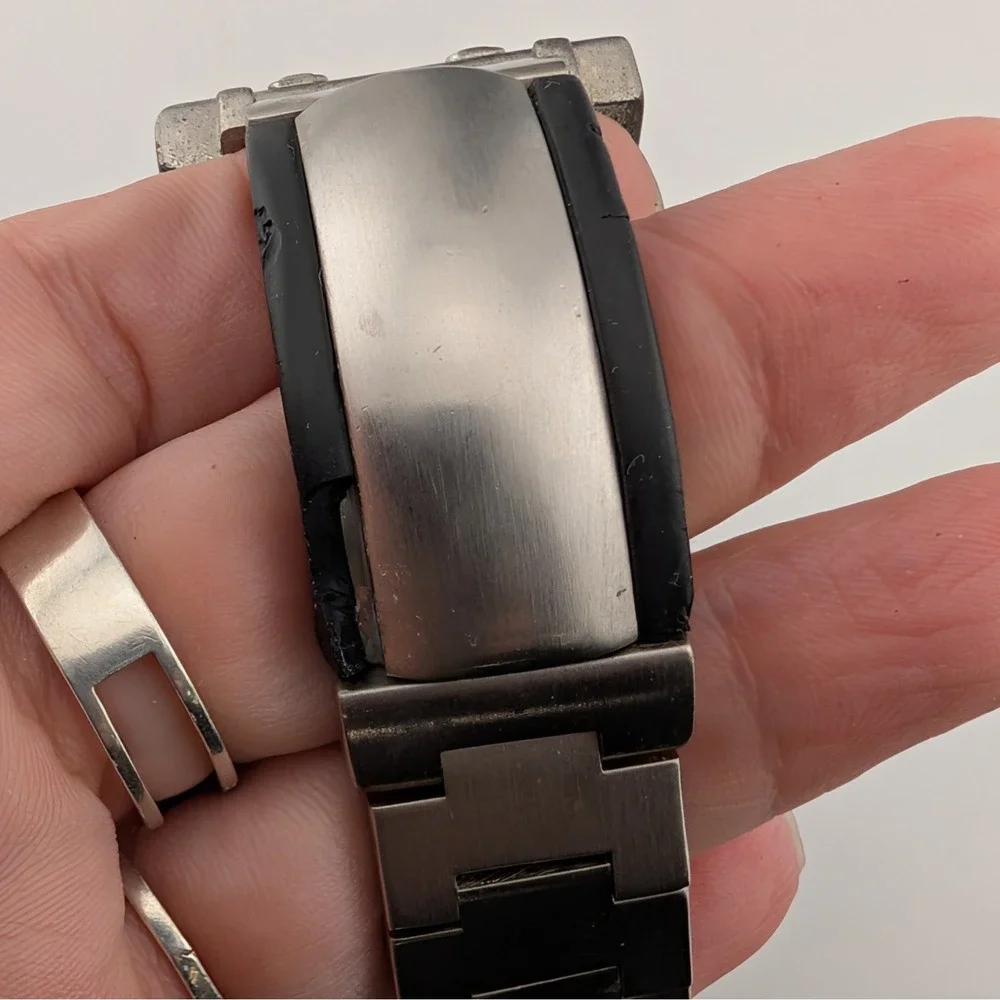 SPACE Y2K Industrial Cyberpunk Cage Dial Chunky Statement Watch 32mm 7.25